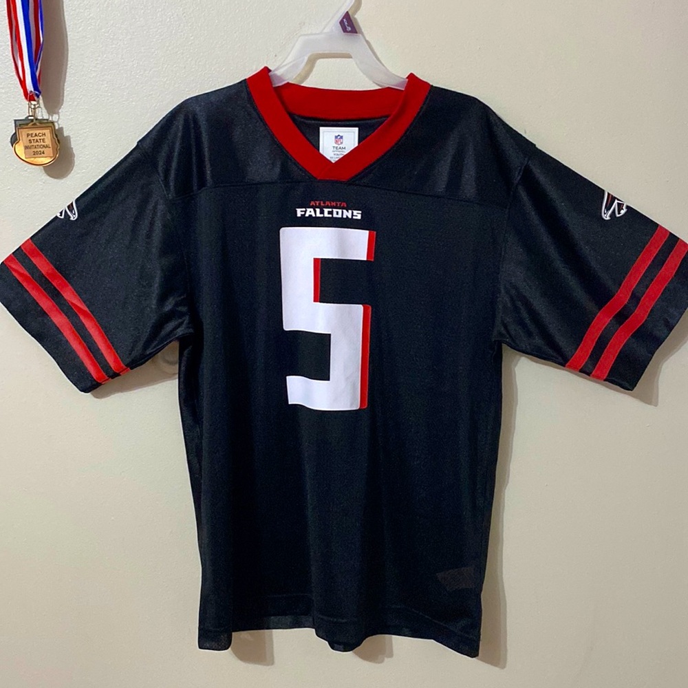 An NFL Atlanta falcons jersey number 5 London size XX Large (18)